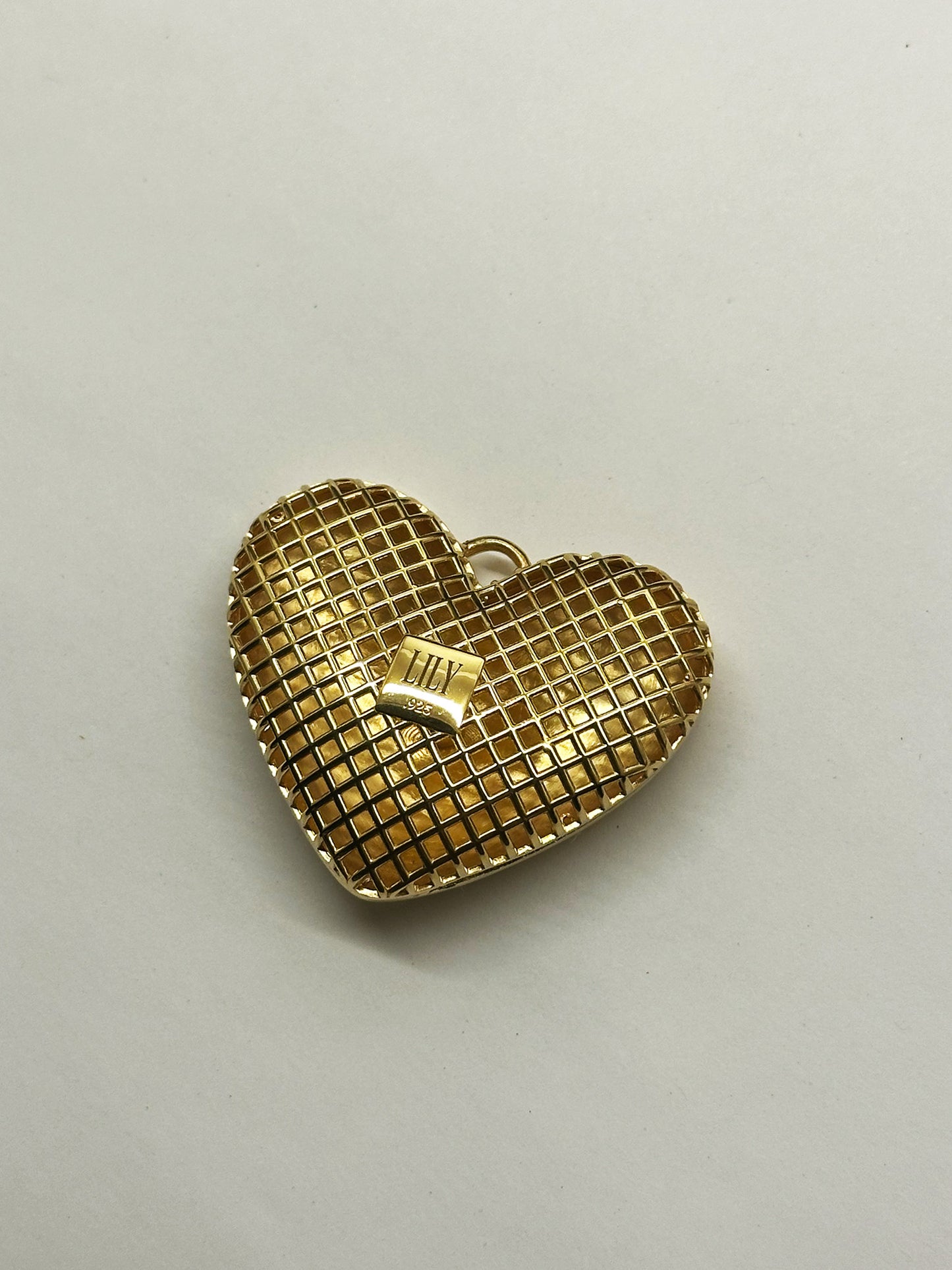 40mm Large Heart Charm - Gold Plated - Lily by Circe