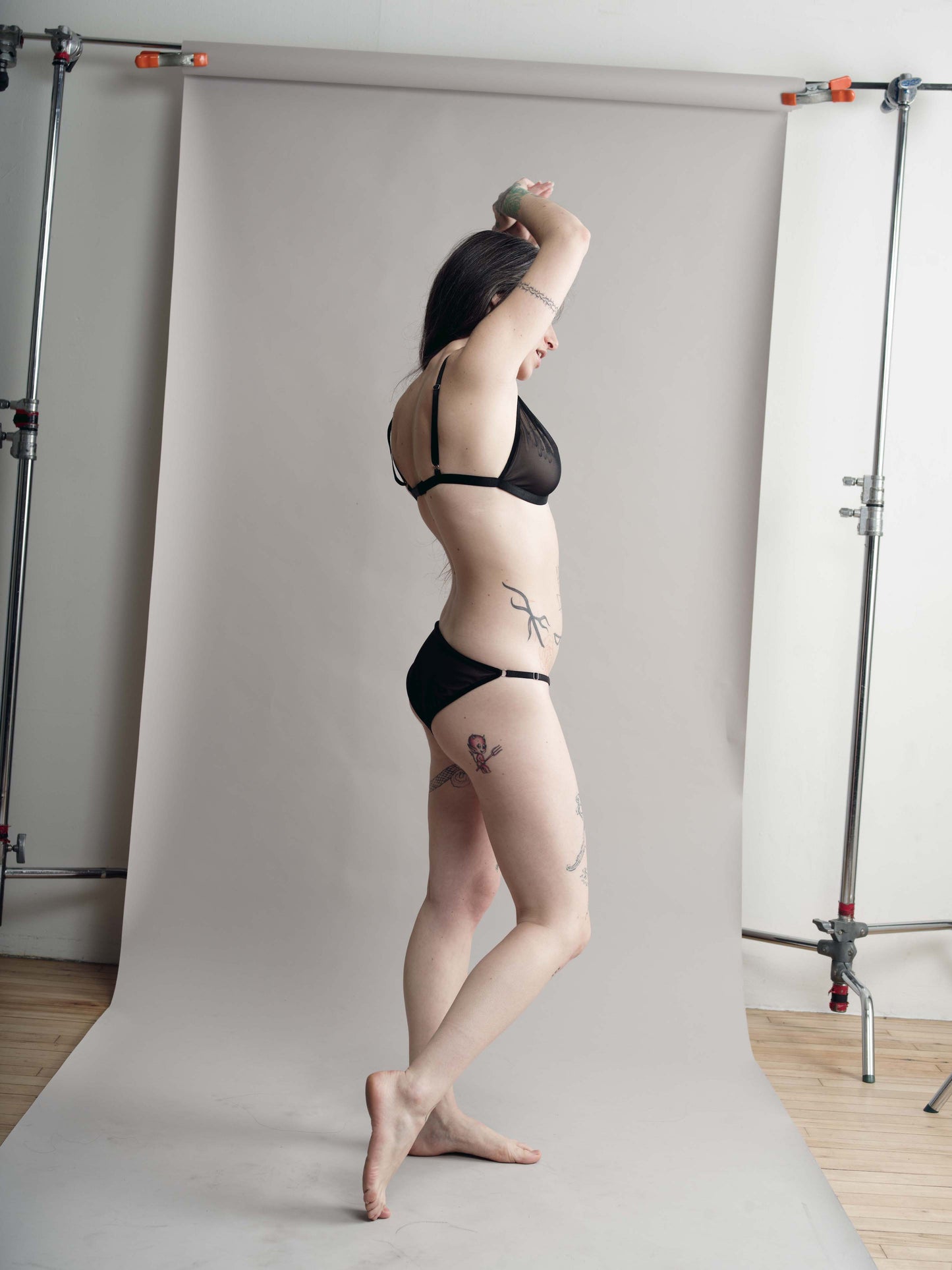 Black Mesh Brief Adjustable Strap