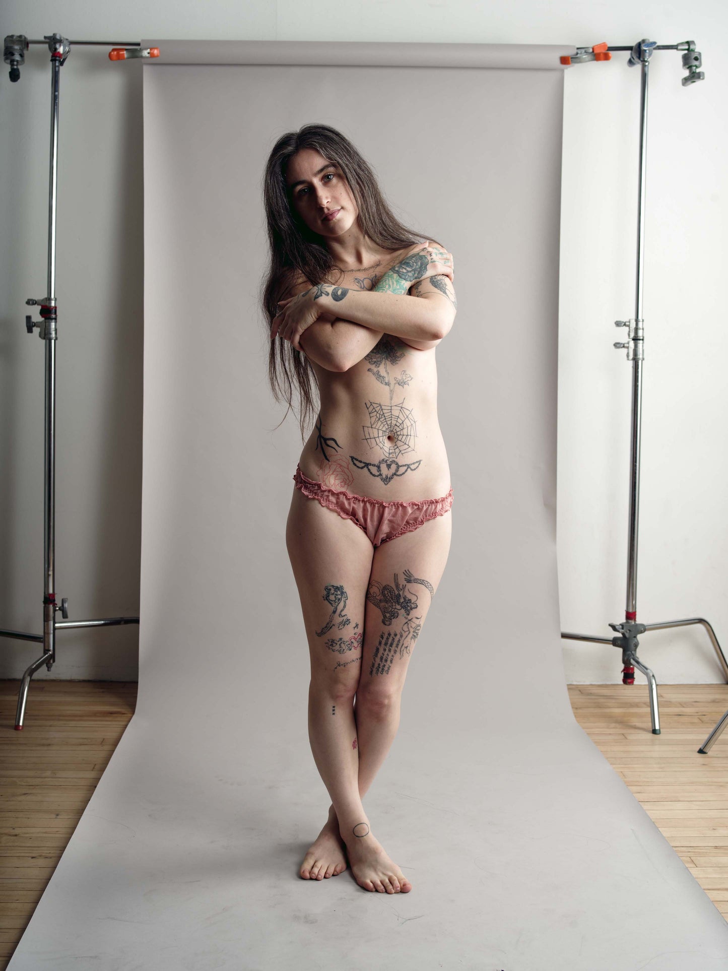 Ruffle Brazilian Panty Dusty Pink