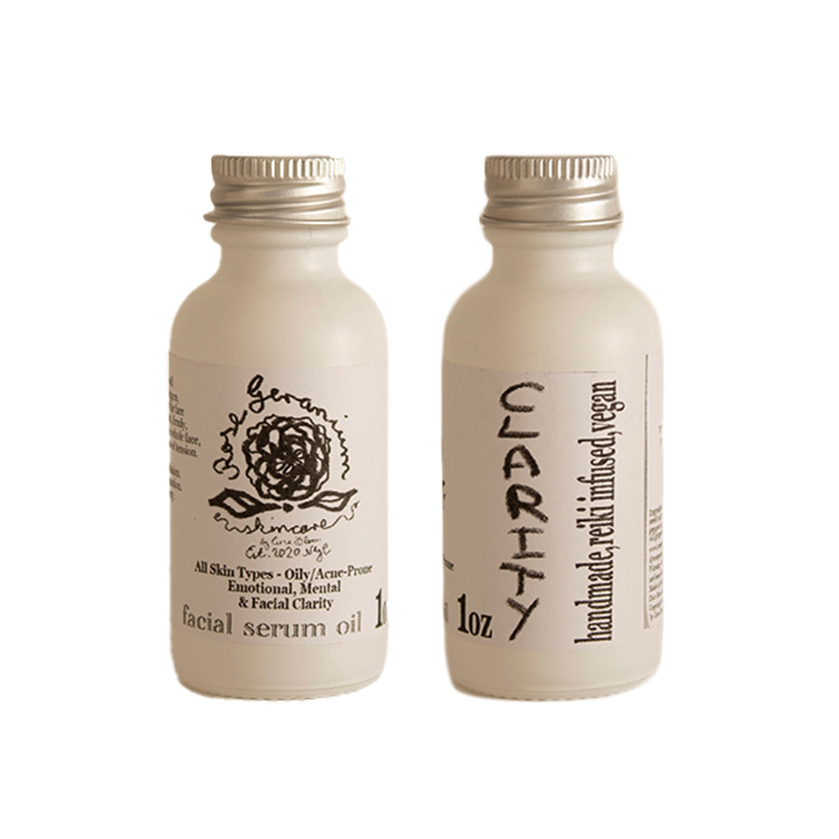 Rose Geranium Skincare Clarity Facial Serum Oil - Oily/Acne-Prone 1oz