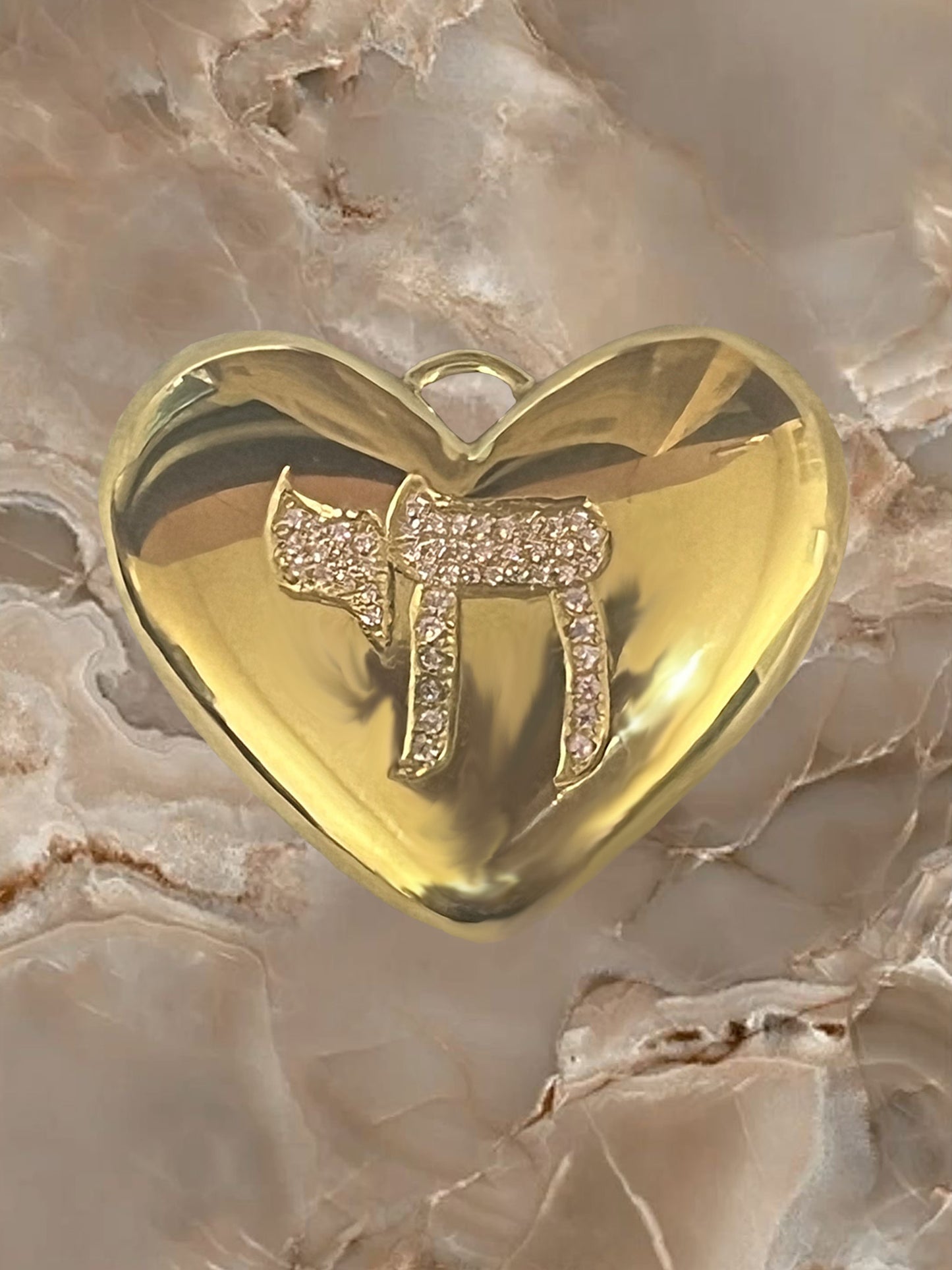 Chai Pendant in Solid Gold - Lily by Circe