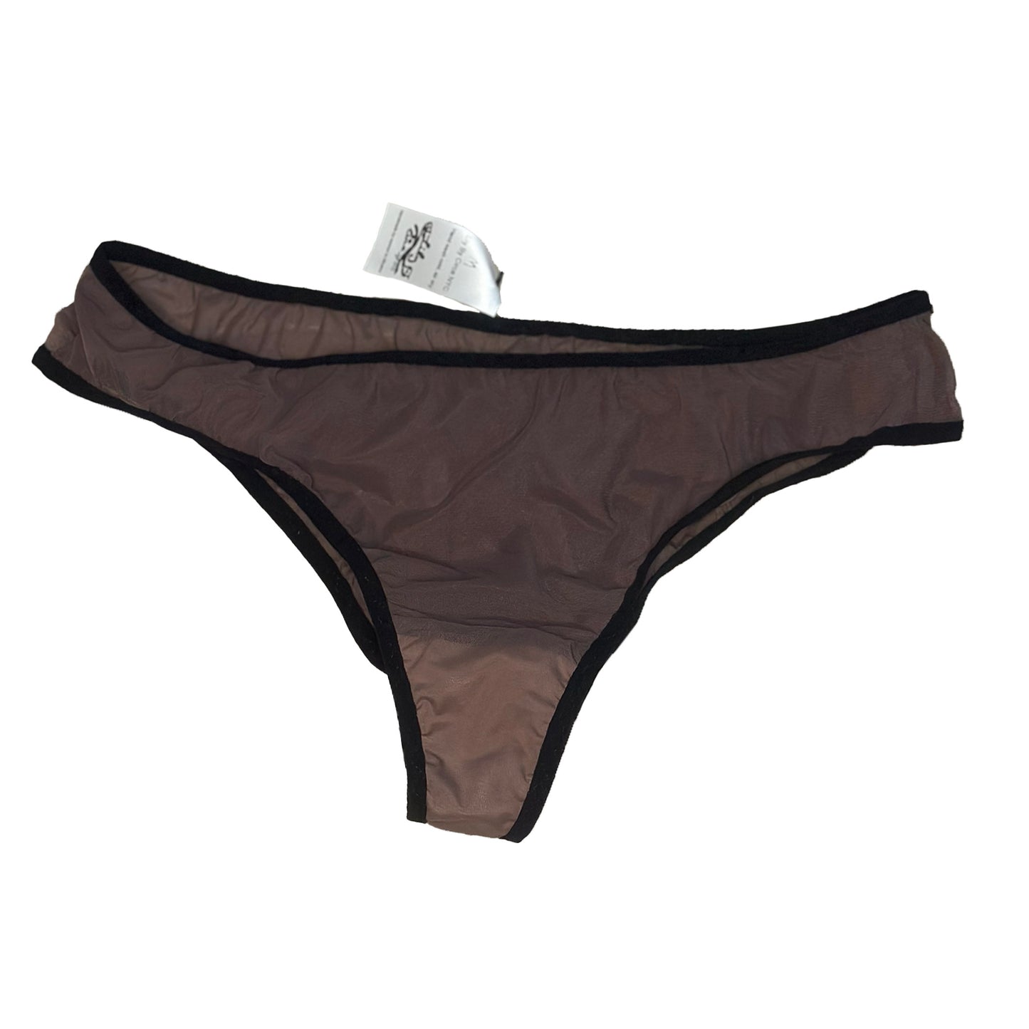 Brown Mesh Brief