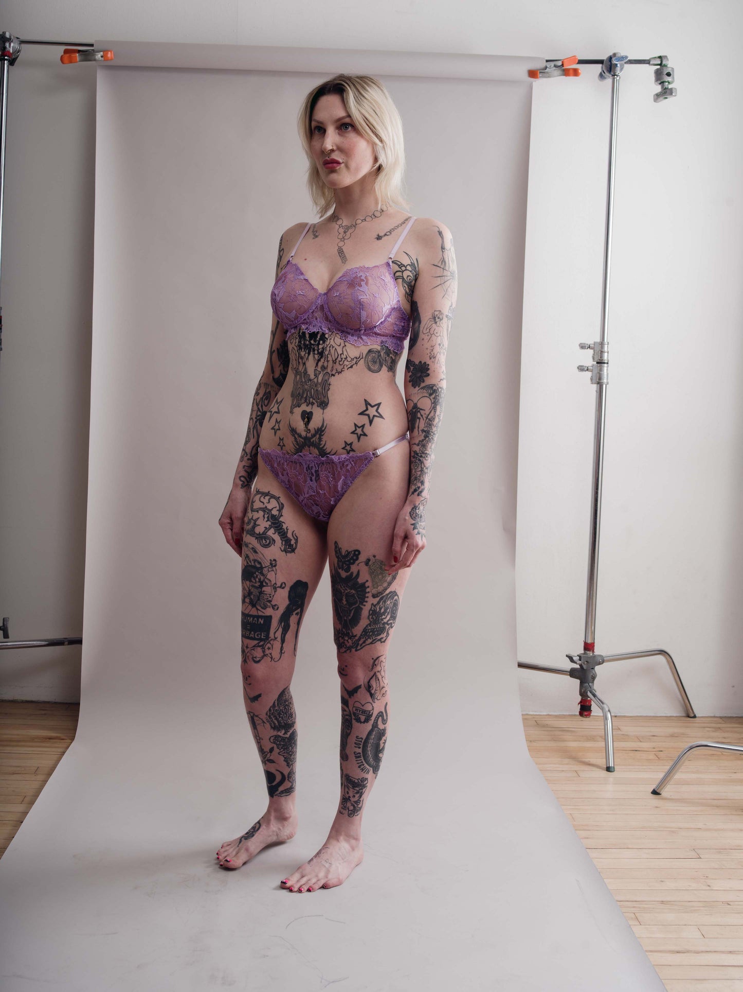 Arianna Underwire Bra lilac floral embroidered lace