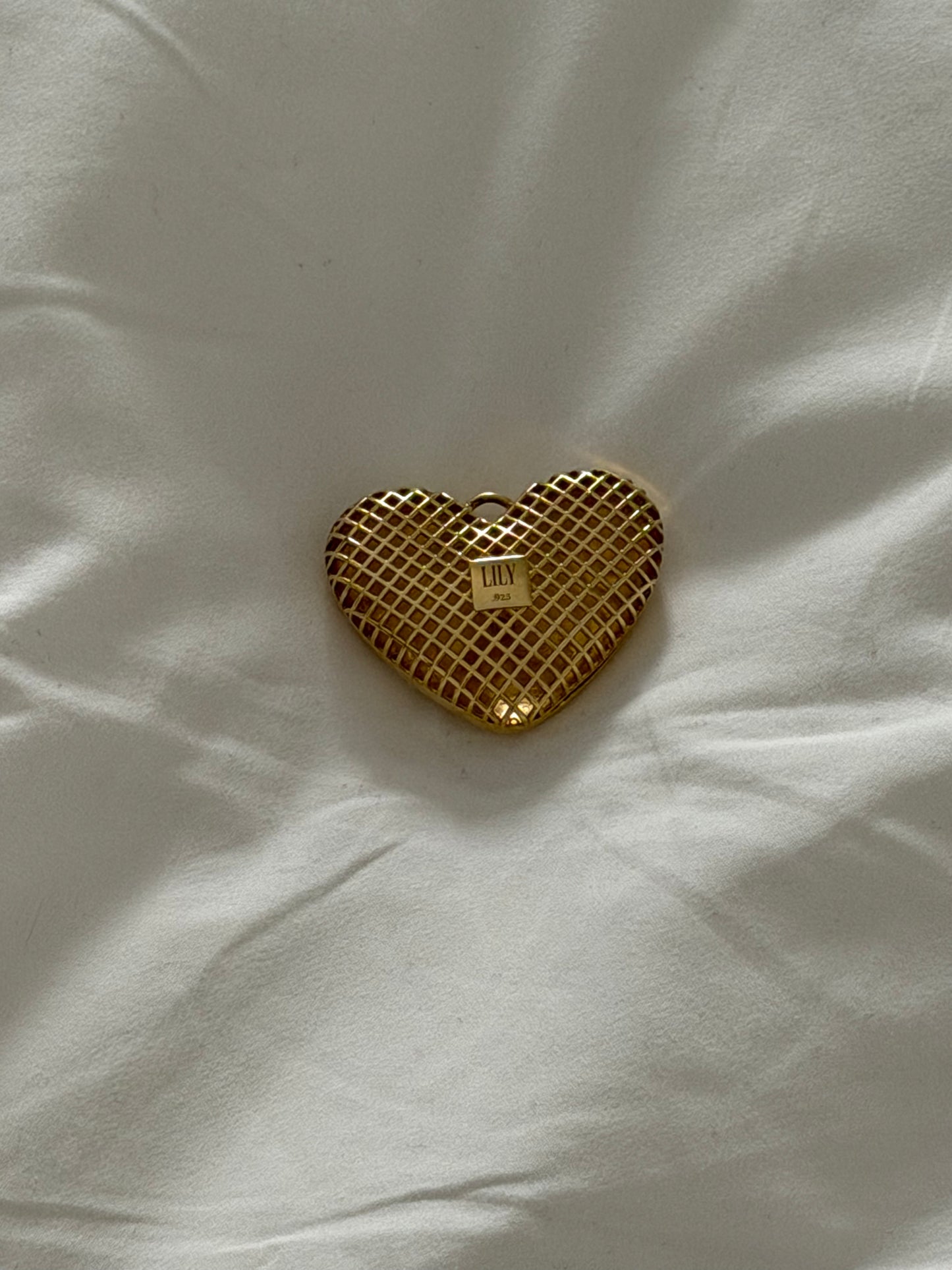 40mm Large Heart Charm - Gold Plated - Lily by Circe