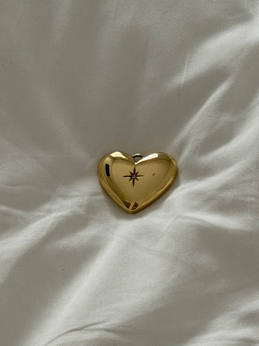 33mm Medium Heart Charm - Gold Plated - Lily by Circe