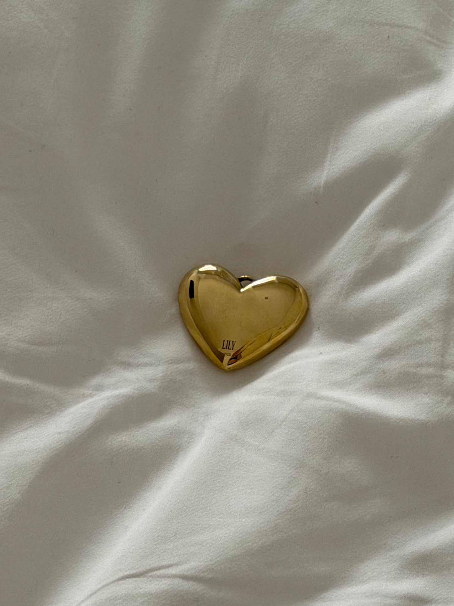 33mm Medium Heart Charm - Gold Plated - Lily by Circe