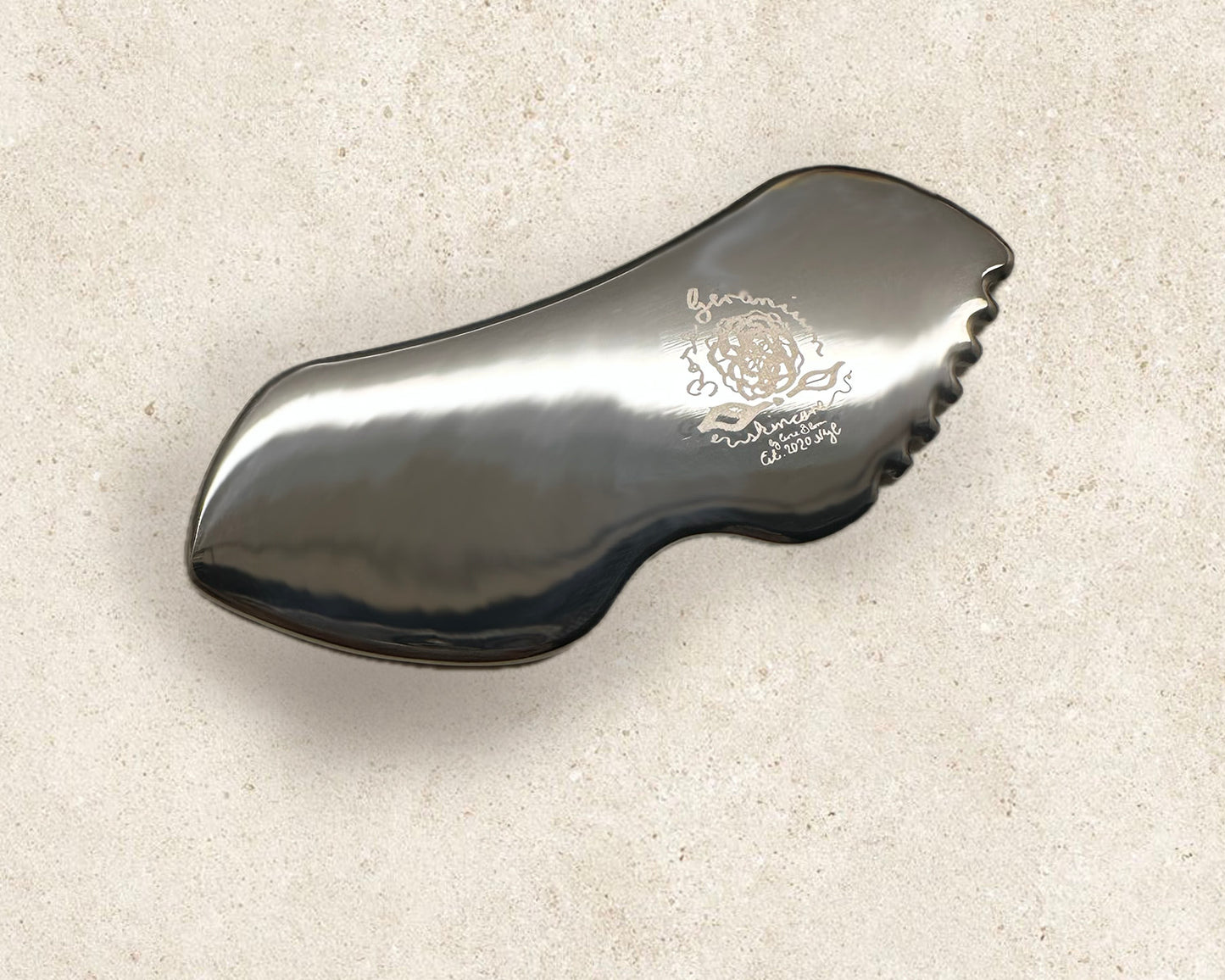 Rose Geranium Skincare Large Gua Sha tool stainless steel
