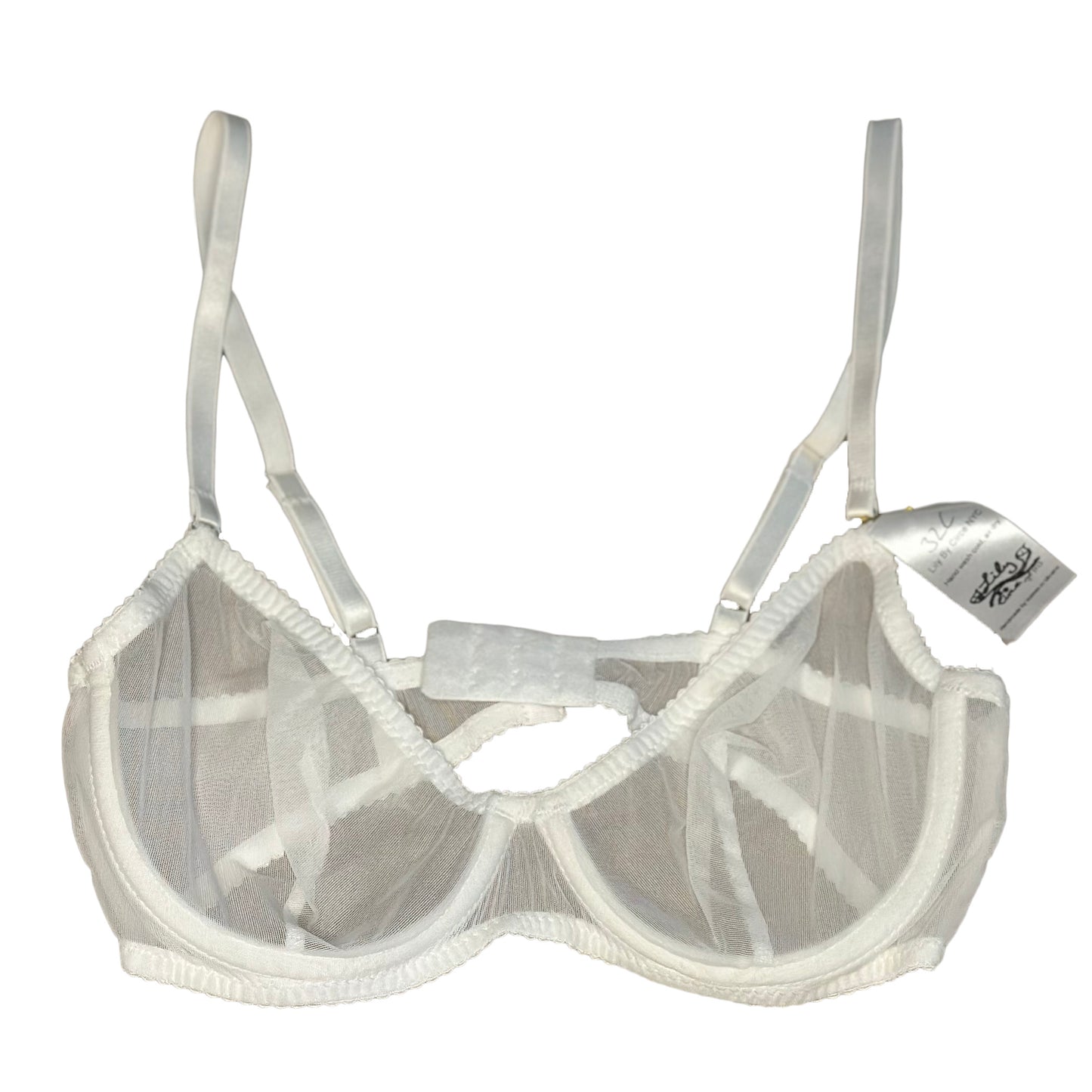 White Mesh Underwire Bra