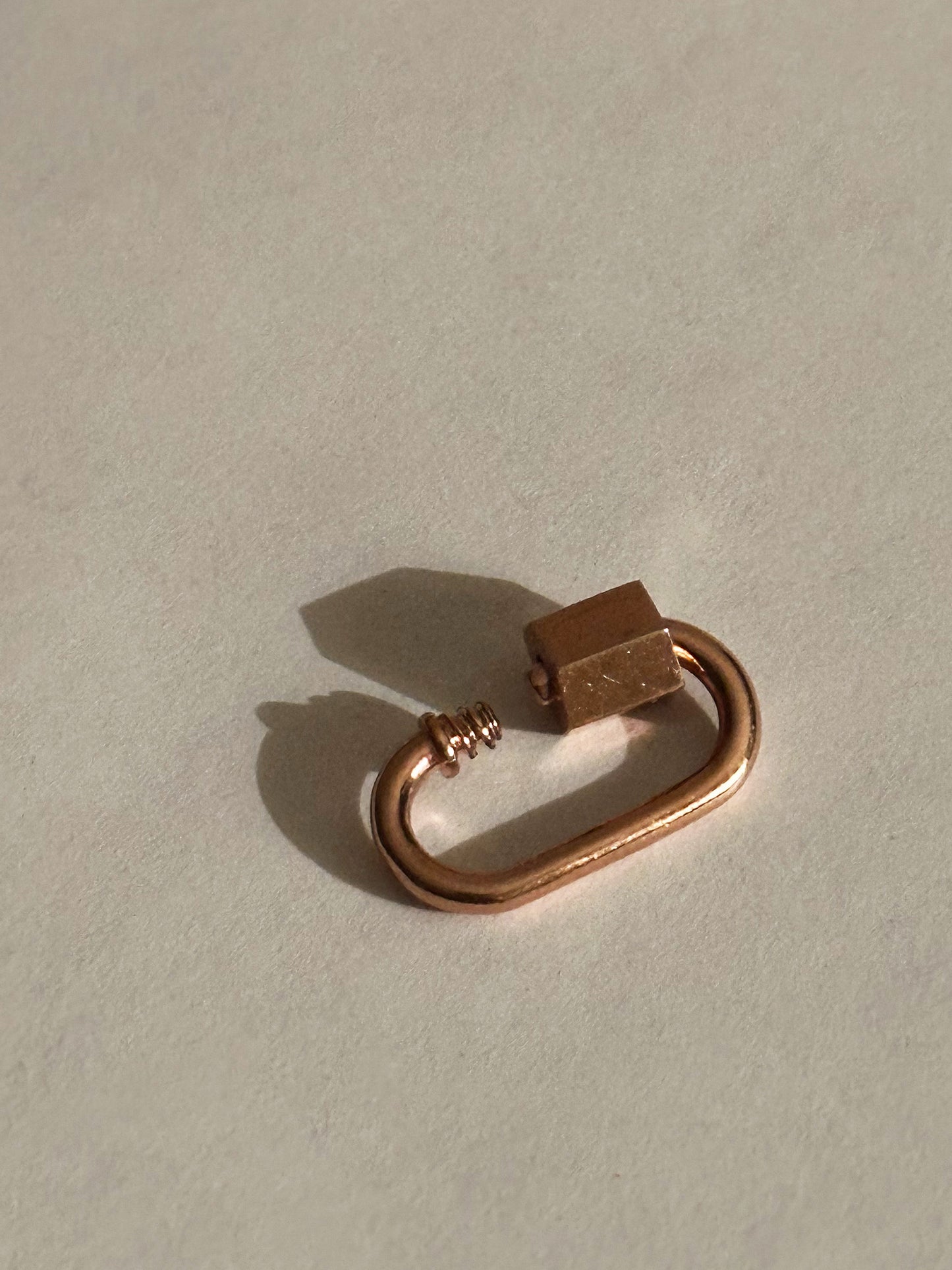 Mini Plein Carabiner - Rose Gold Plated Sterling Silver