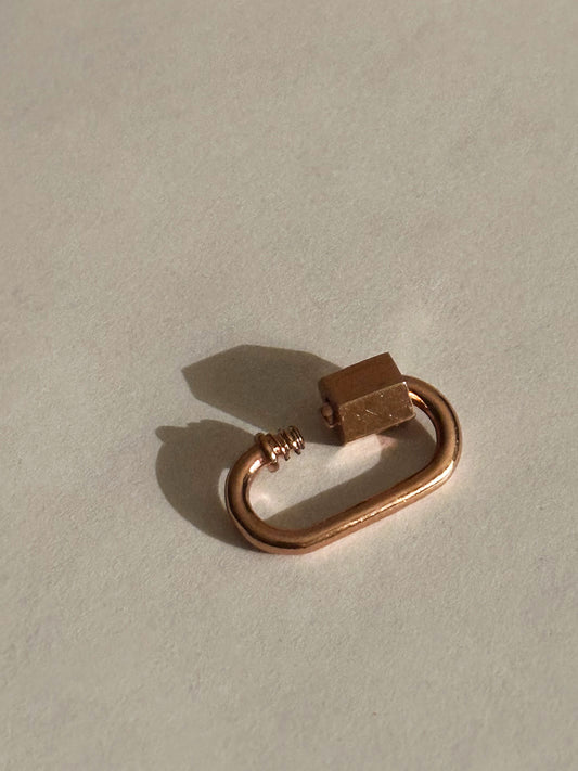 Mini Plein Carabiner - Rose Gold Plated Sterling Silver