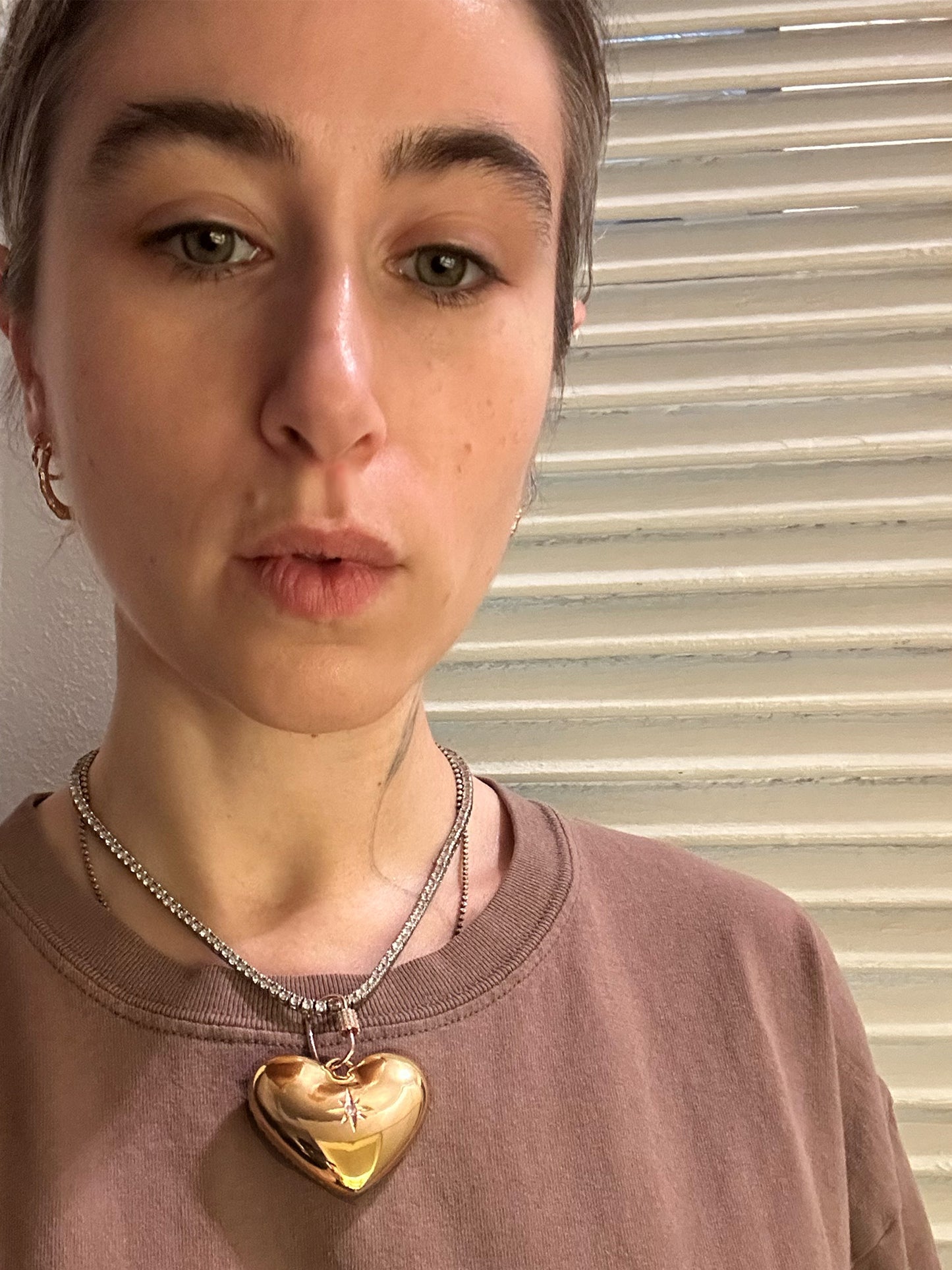 40mm Large Heart Charm - Gold Plated - Lily by Circe