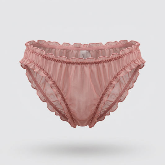 Ruffle Brazilian Panty Dusty Pink