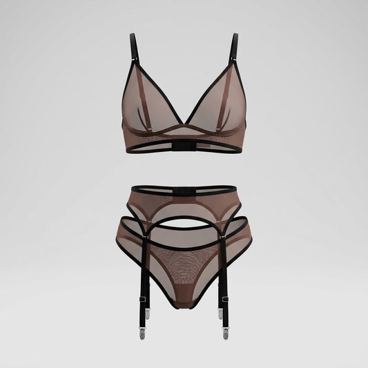 Brown Mesh Brief