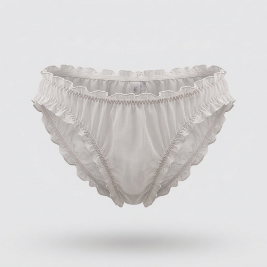 Ruffle Brazilian Panty White