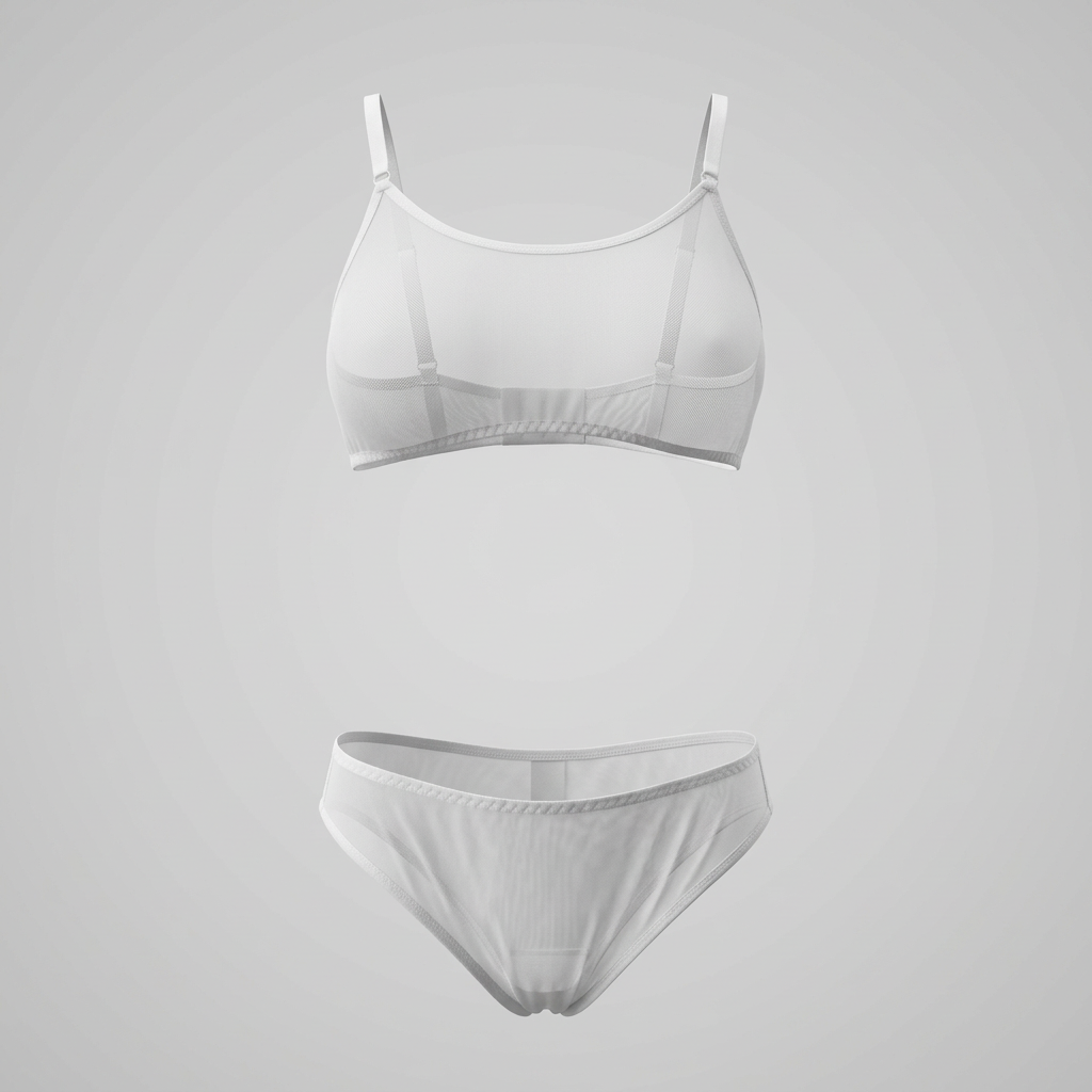 Dylan White Mesh Bralette