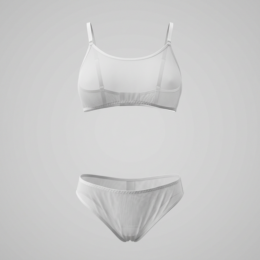 Dylan White Mesh Brazilian Panty